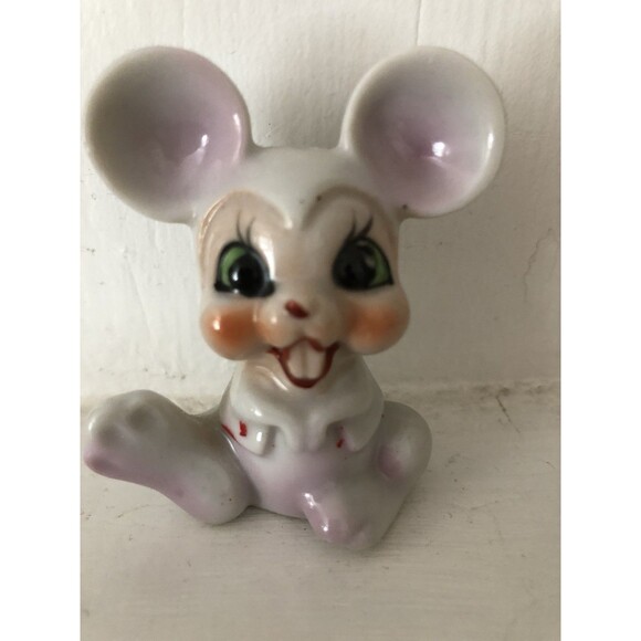 VINTAGE ANTHROPOMORPHIC MOUSE FIGURINE. JAPAN MCM - Picture 1 of 7